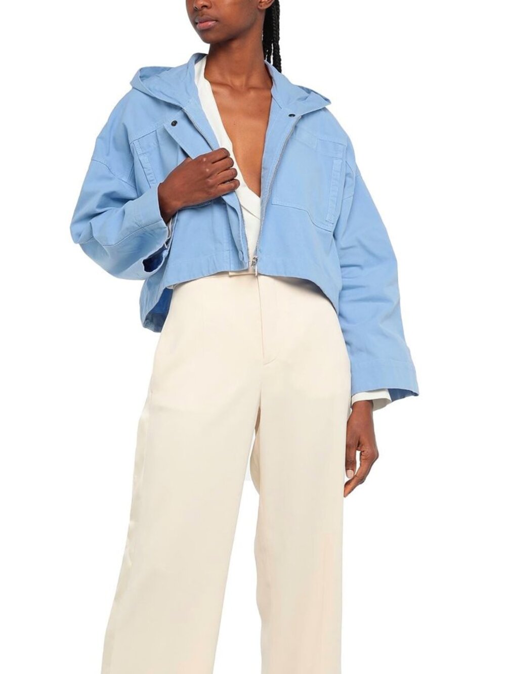 Cropped oversized jacket